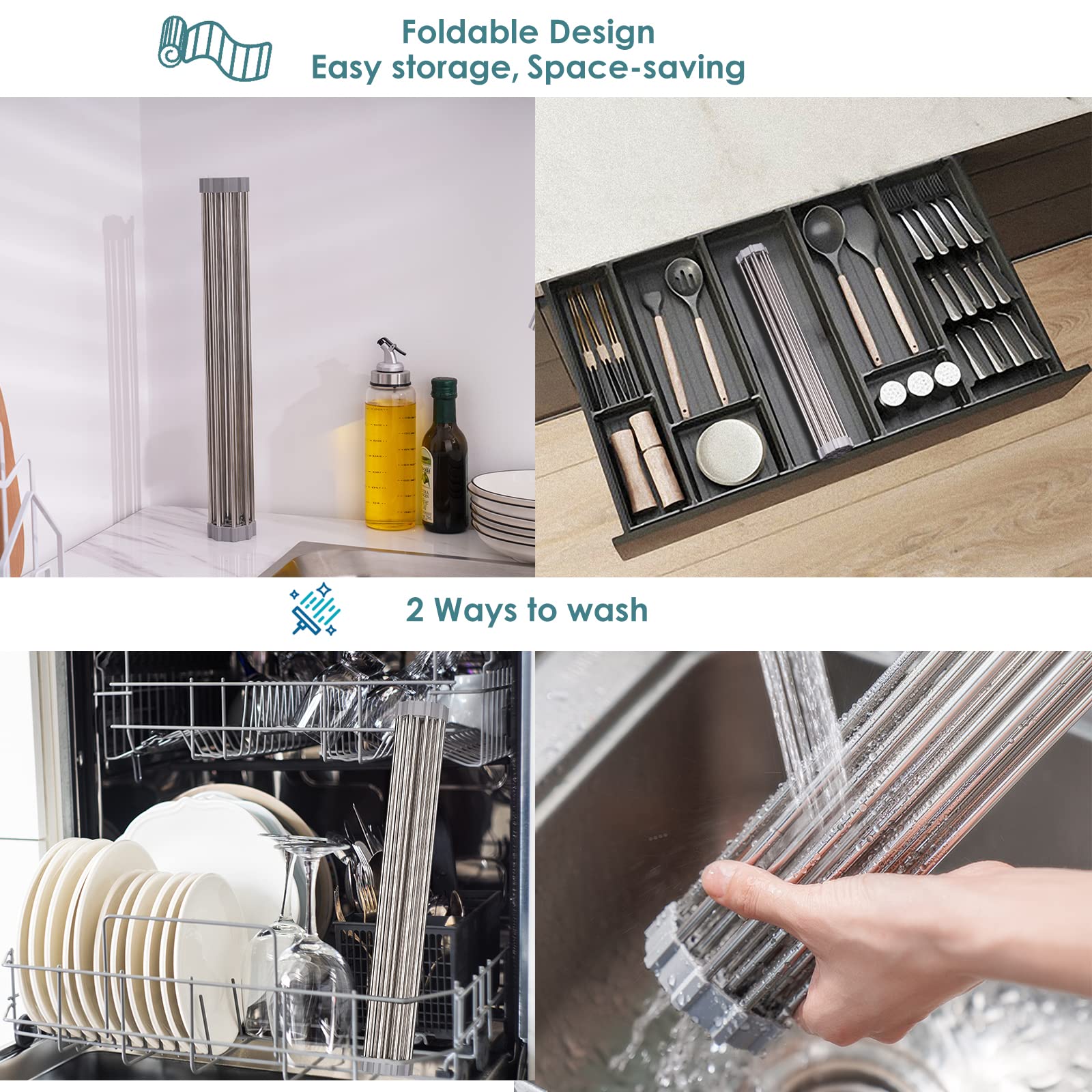 Tomorotec easy-to-clean, oil-proof rack is dishwasher safe.