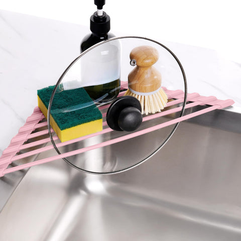 Tomorotec silicone-edge triangle detail highlights non-slip, rust-resistant drying surface.