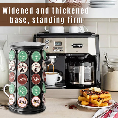 Tomshub K-Cup Holder 360-degree rotation enables quick pod access.