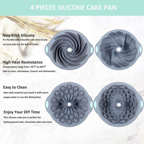 Tongjude easy-clean silicone pan, soak and rinse quickly.