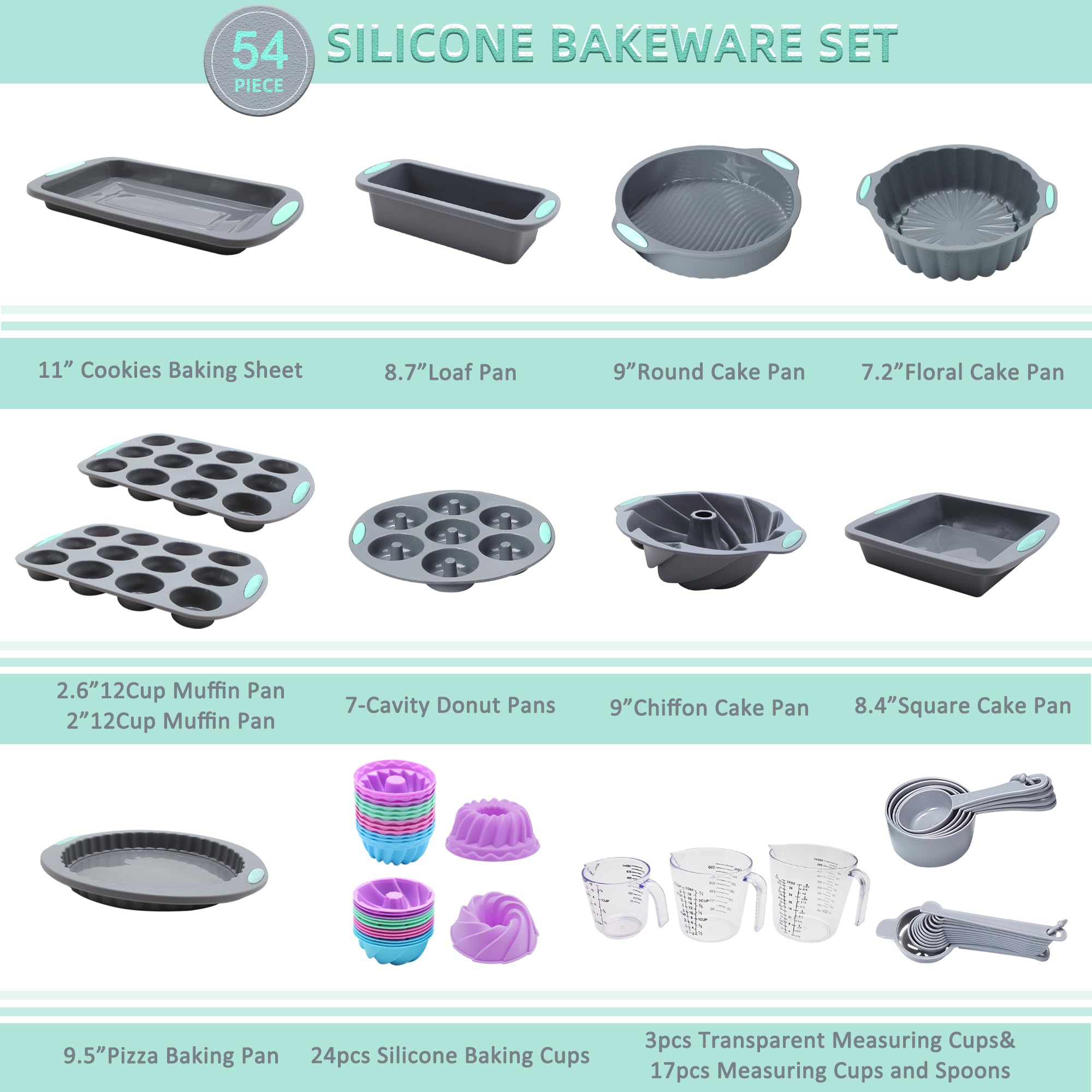 Tongjude easy-release bakeware makes popping out baked goods simple.
