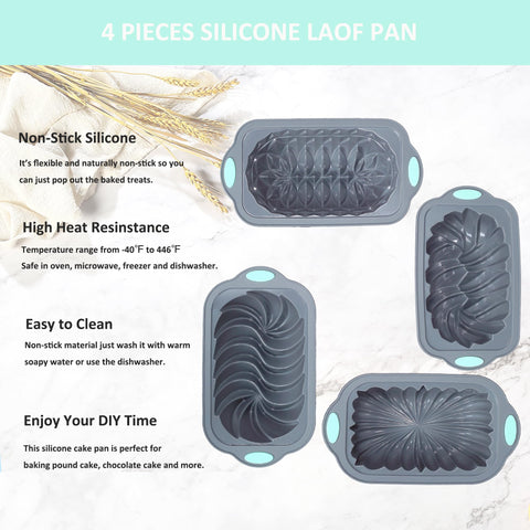 Tongjude grey silicone bakeware collection ready for oven