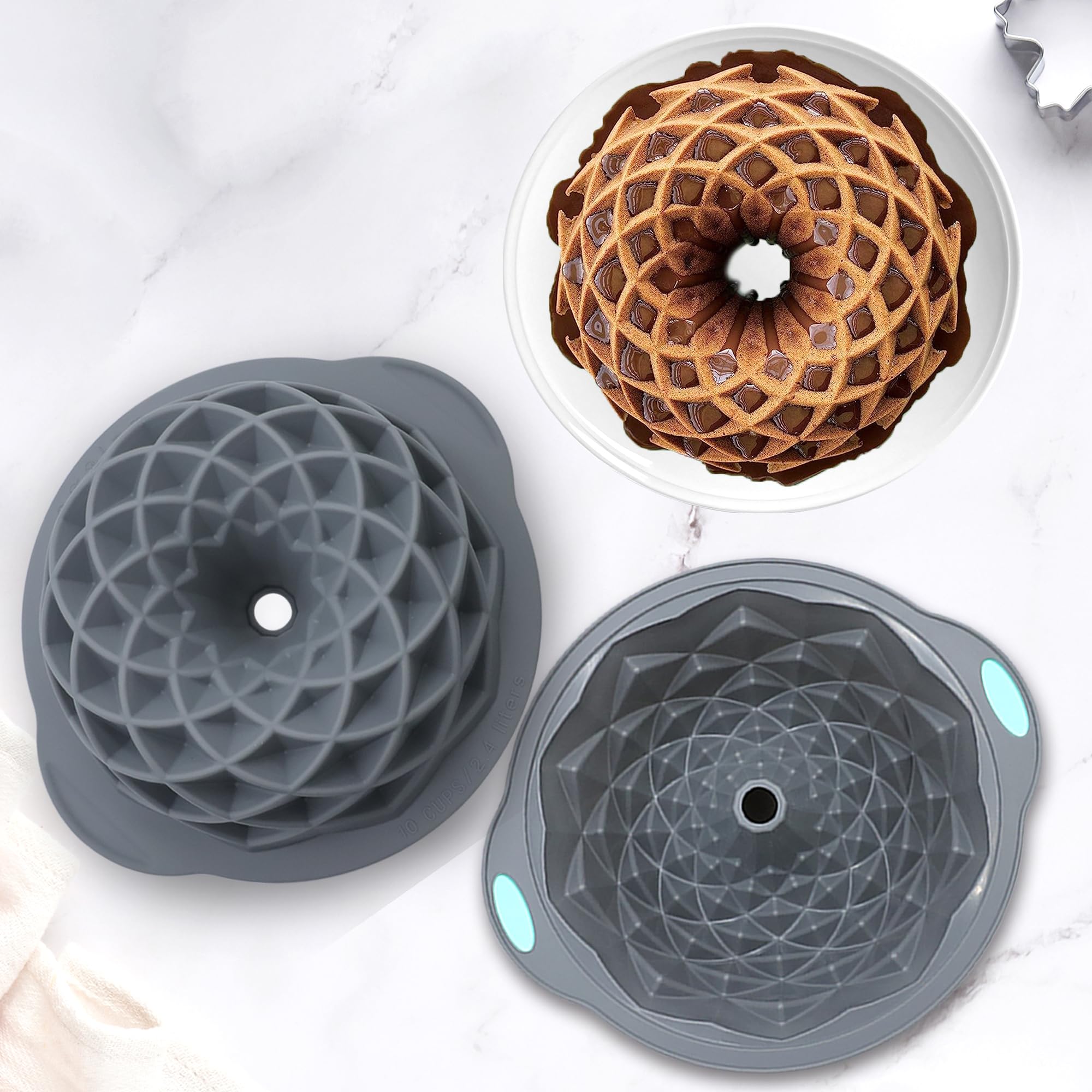 Tongjude heat-resistant pans withstand up to 446°F for versatile cooking.