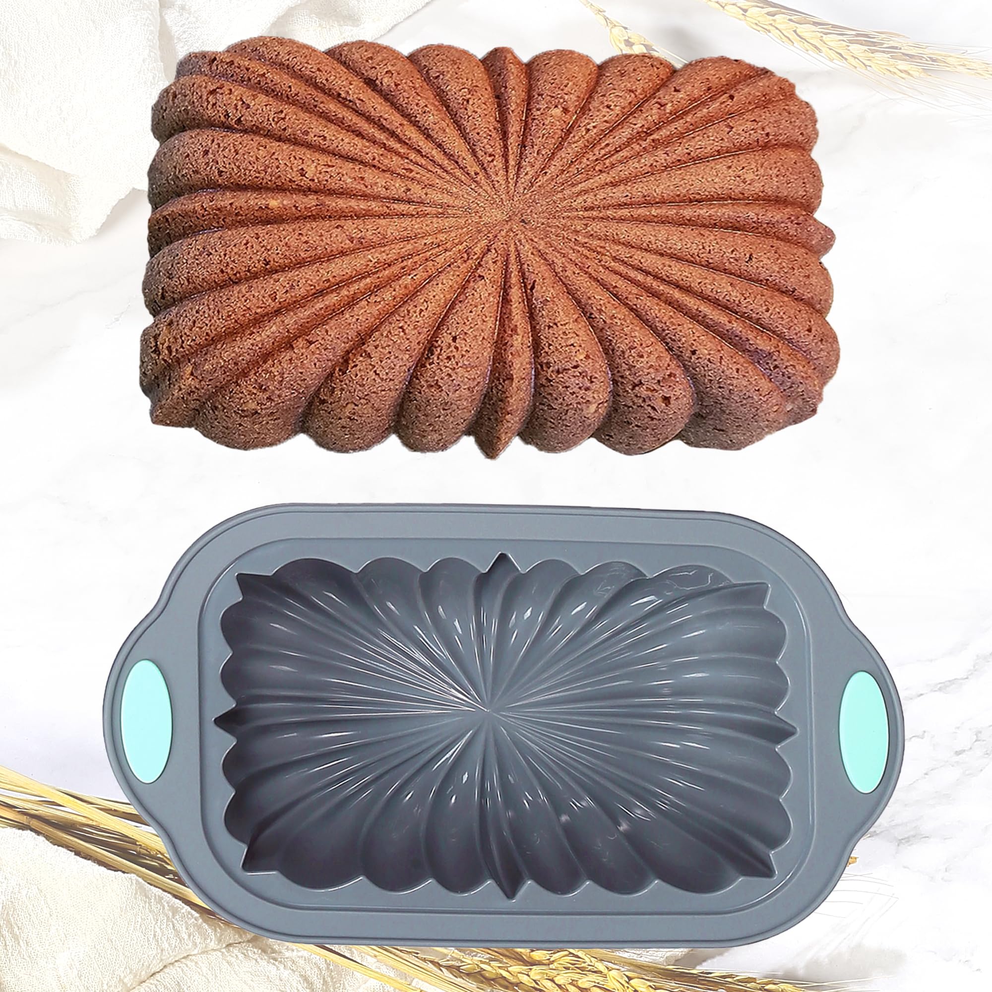Tongjude meatloaf baking in silicone loaf pan