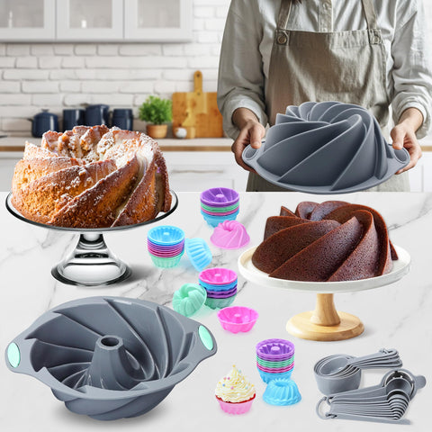 Tongjude muffin-cups image highlights nonstick silicone for clean removal.