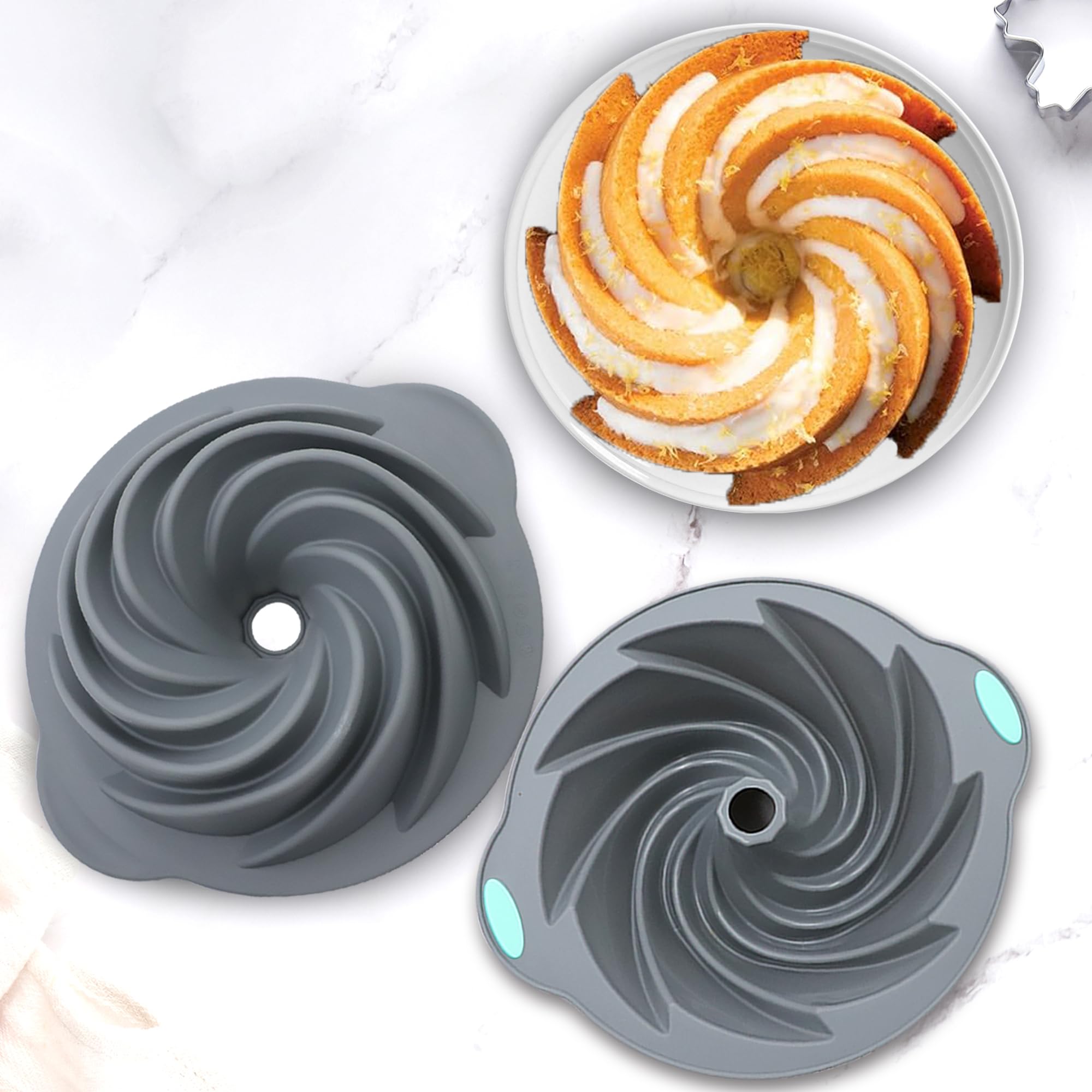 Tongjude bright non-stick interior simplifies cake removal and cleanup.