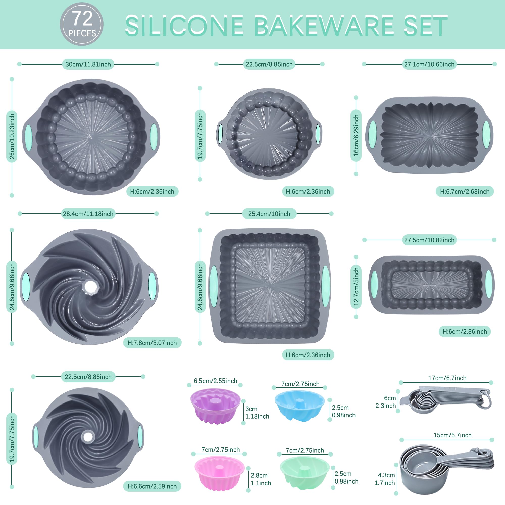 Tongjude nonstick-silicone tools offer reliable food release.