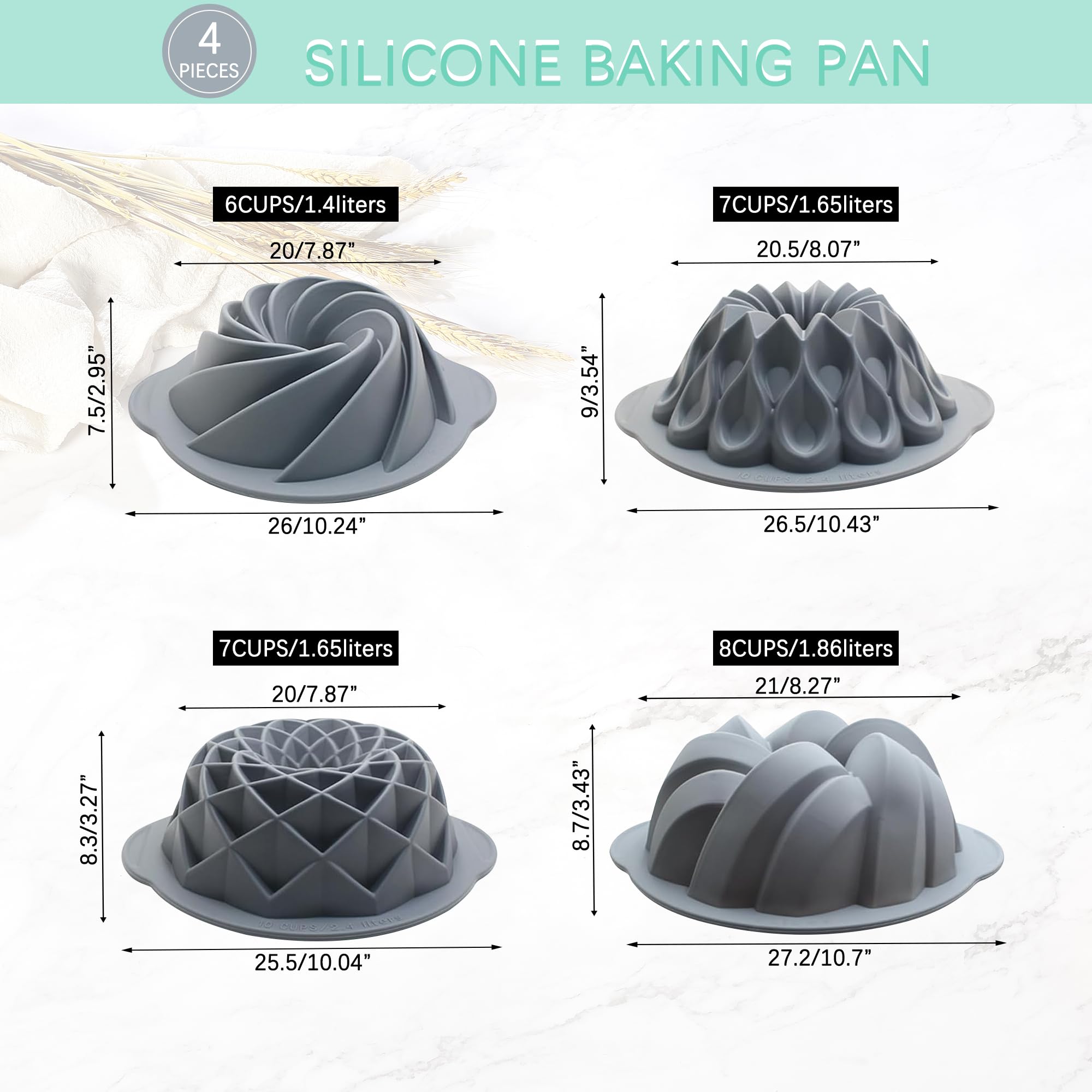 Tongjude mousse and jelly molds for elegant chilled desserts.