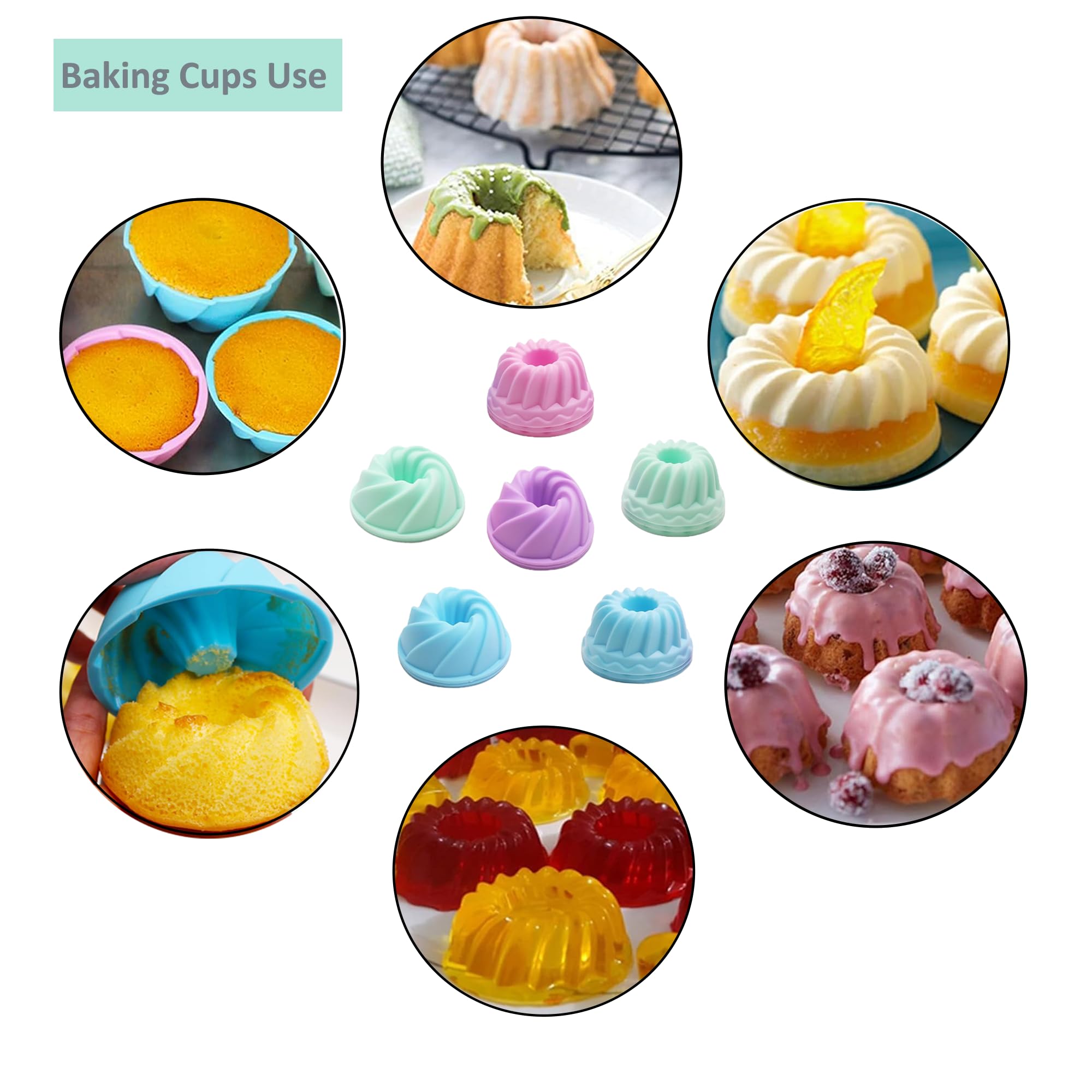 Tongjude silicone mousse and jelly molds for elegant desserts.