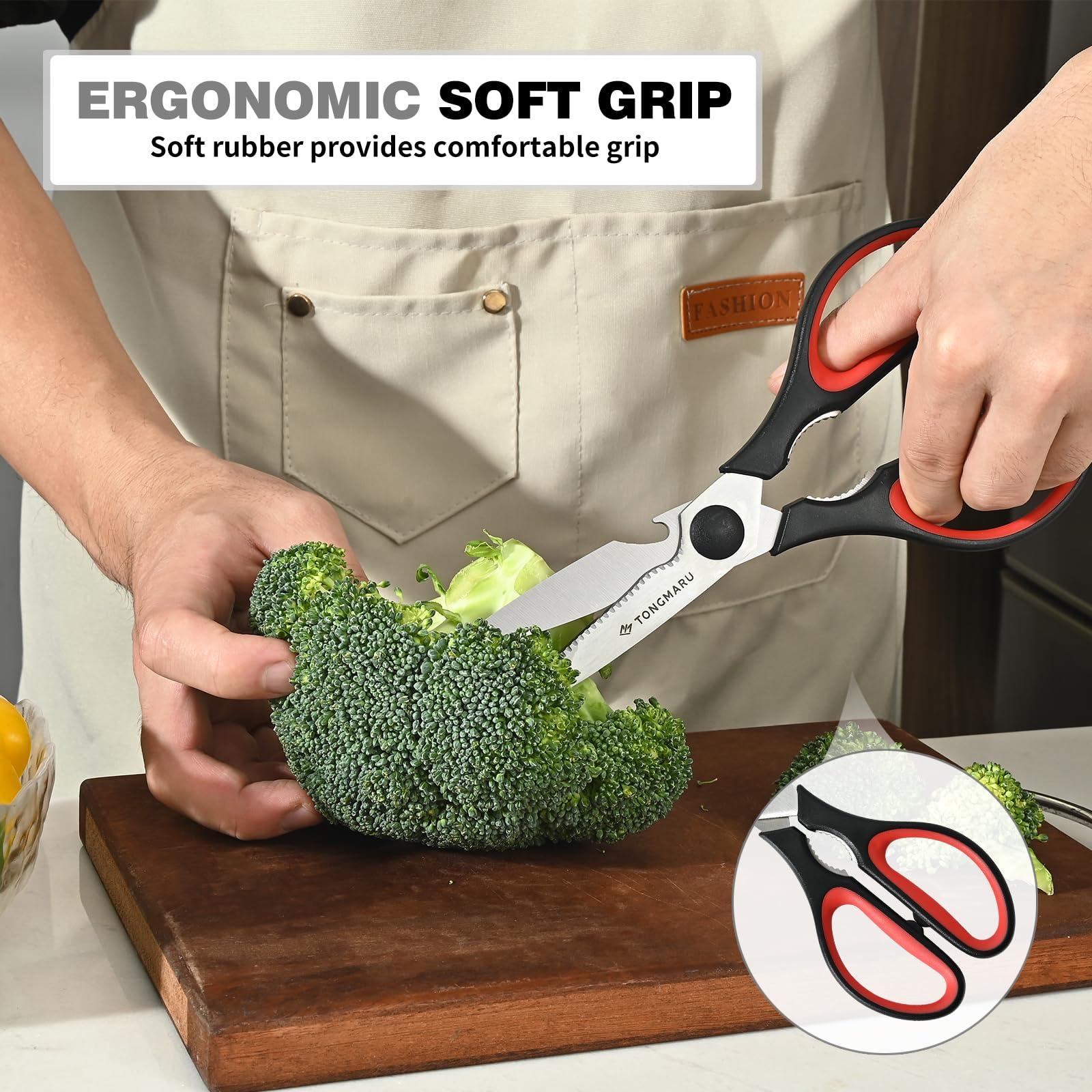 Tongmaru dishwasher safe kitchen scissors simplify cleanup after cooking tasks