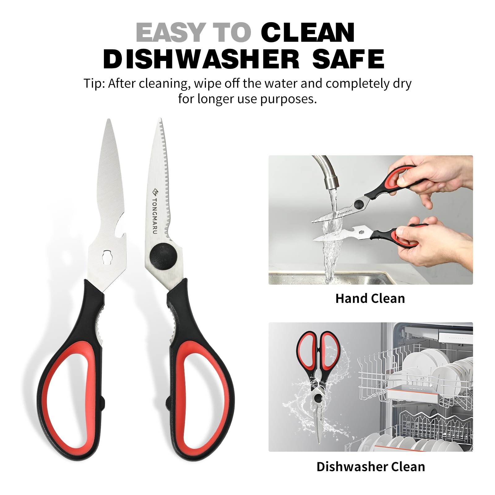 Tongmaru heavy duty kitchen scissors with detachable design for easy storage