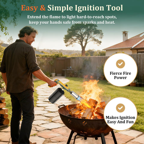 TONYFUL Heavy-Duty zinc alloy torch endures rugged use and heat exposure