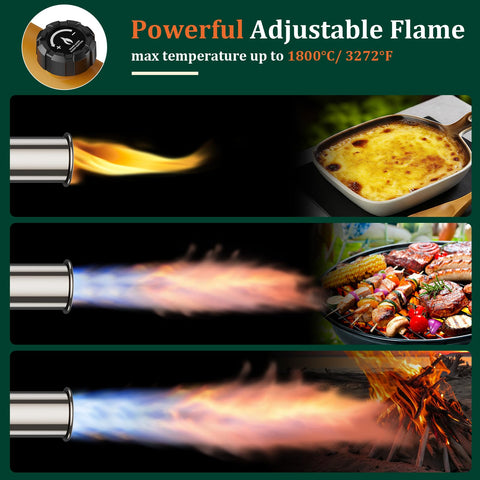 TONYFUL High-heat torch reaches 3272°F for fast charcoal lighting and campfire setup