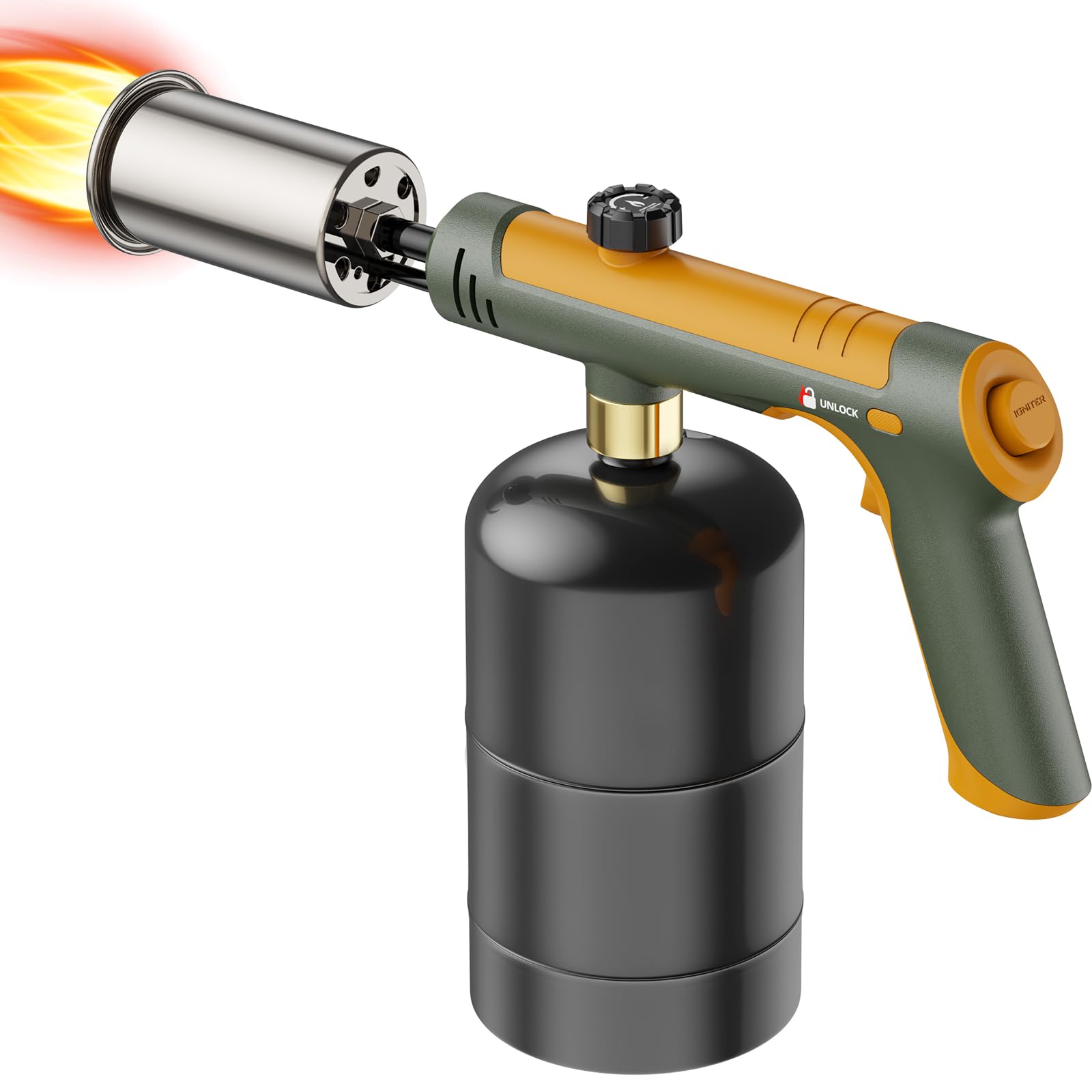 TONYFUL Powerful Propane Torch One-Touch Max Flame for quick ignition and precision searing