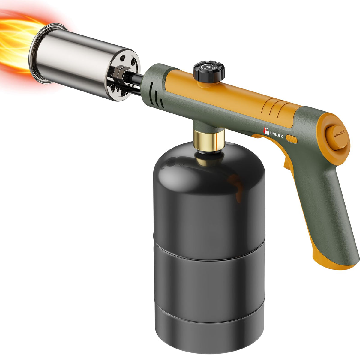 TONYFUL Powerful Propane Torch One-Touch Max Flame for quick ignition and precision searing