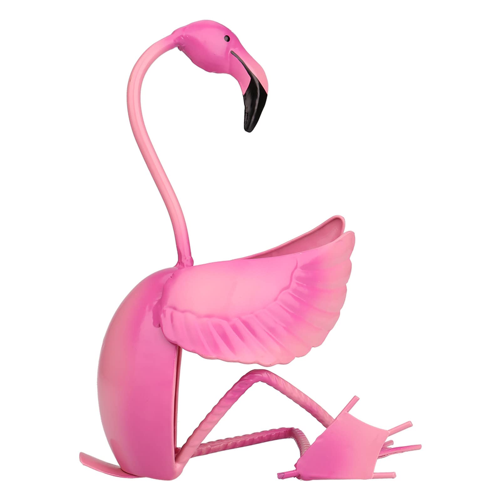 Tooarts Flamingo Wine Holder detailed metal-work reveals durable construction.