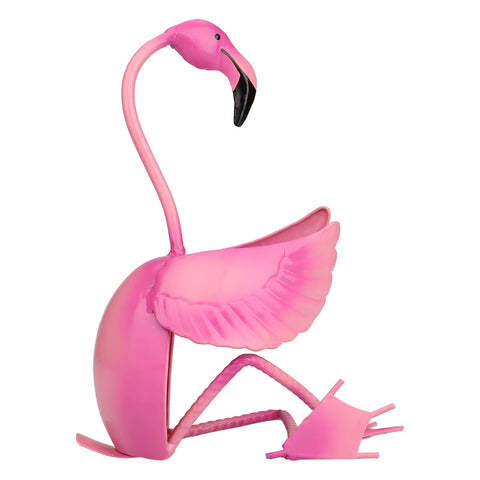 Tooarts Flamingo Wine Holder detailed metal-work reveals durable construction.