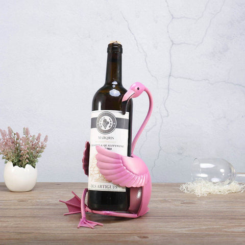 Tooarts Flamingo Wine Holder kitchen decor adds whimsy to everyday dining.