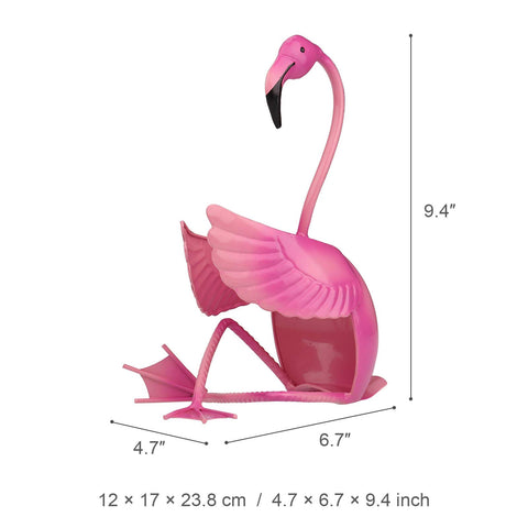 Tooarts Flamingo Wine Holder side view highlights elegant silhouette and stable cradle.