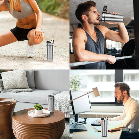 TOOFEEL leak-proof bottle with secure lid for gym bag transport.