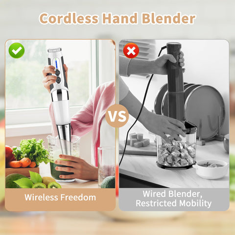 Toogel cordless blender with 700ml chopper for efficient meal prep