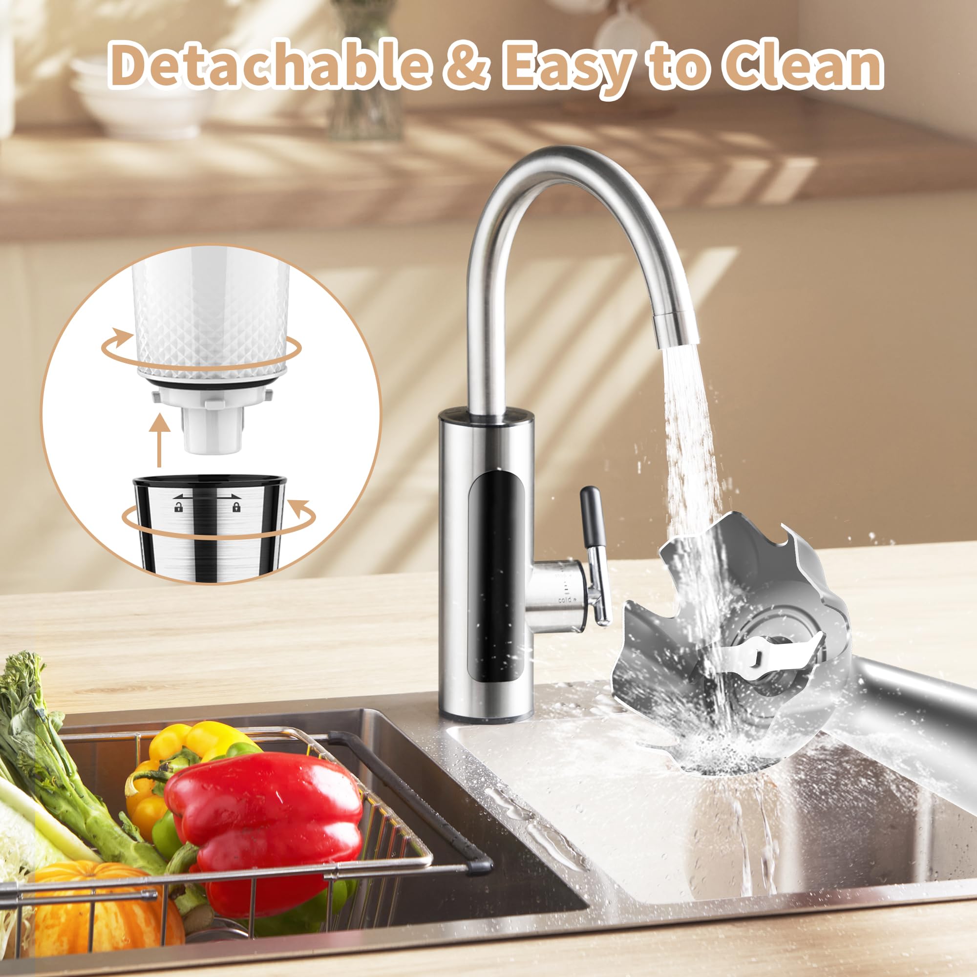 Toogel white housing cordless blender with ergonomic handle for comfortable use