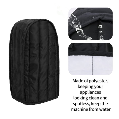 Tookie black blender cover coordinates with kitchen decor for a cohesive look