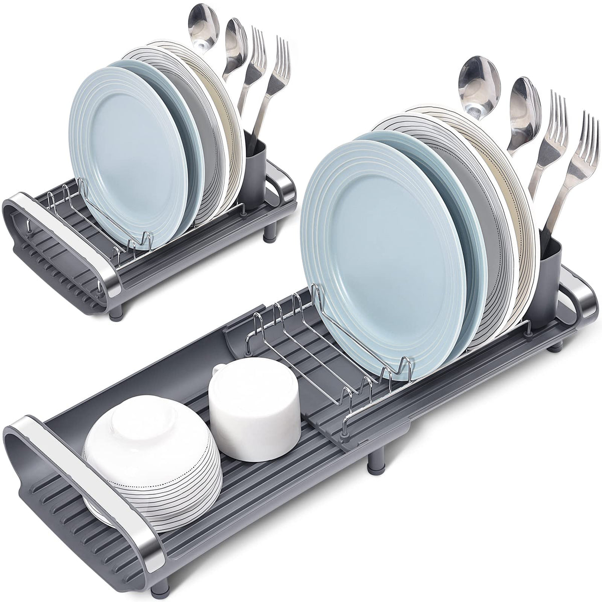 TOOLF small dish drying rack extended to fit more plates neatly.