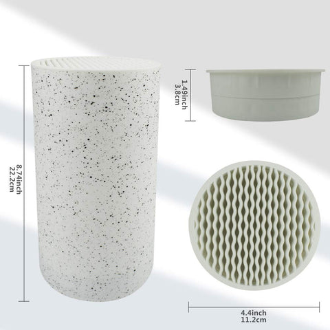 Toosbuc Round Knife Holder bottom water drainage keeps space clean.