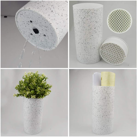 Toosbuc Round Knife Holder doubles as a decorative vase when not storing knives.