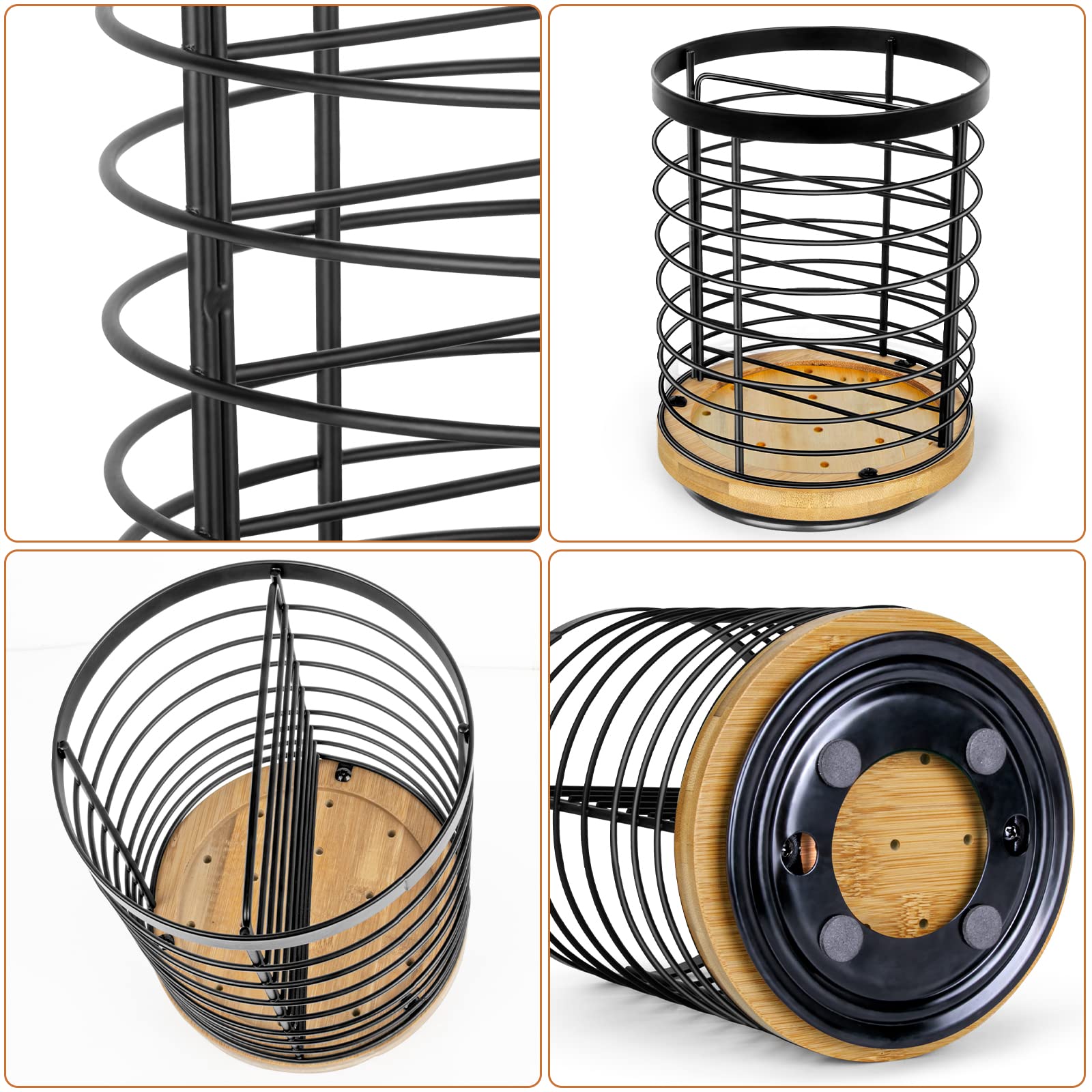 Toosci rotating utensil holder keeps cooking tools within easy reach