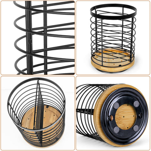 Toosci rotating utensil holder keeps cooking tools within easy reach