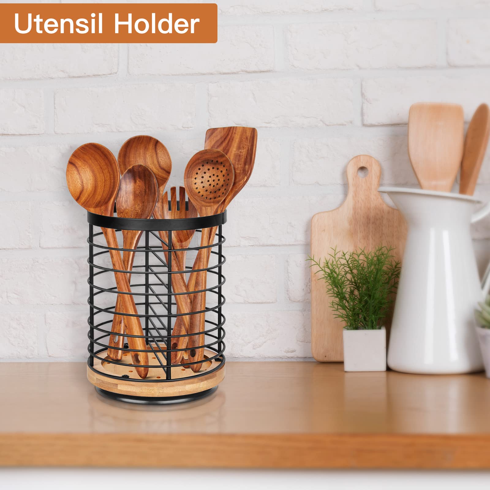 Toosci ventilated base promotes air circulation and quick utensil drying