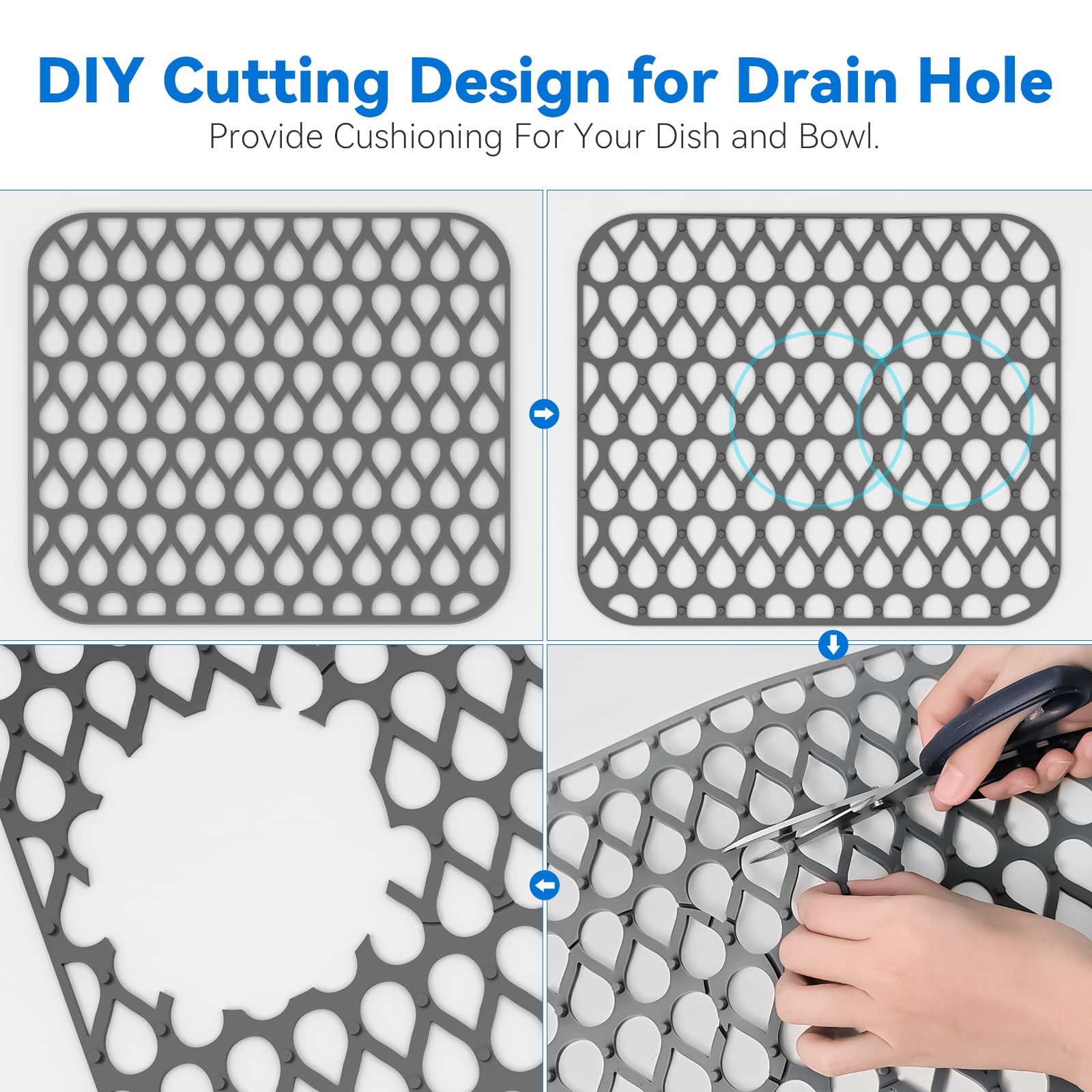 TOOVEM sink mat serves as baking sheet liner or pet dish mat