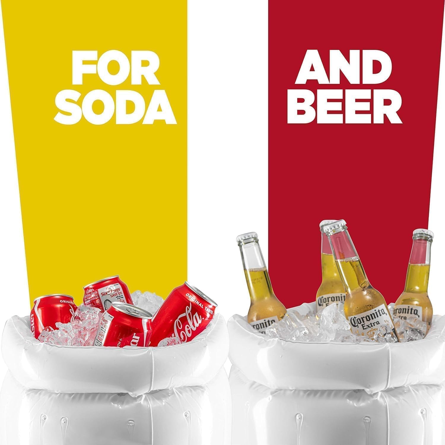 Top Race beer mug inflatable cooler adds pool party vibe and keeps drinks cool.