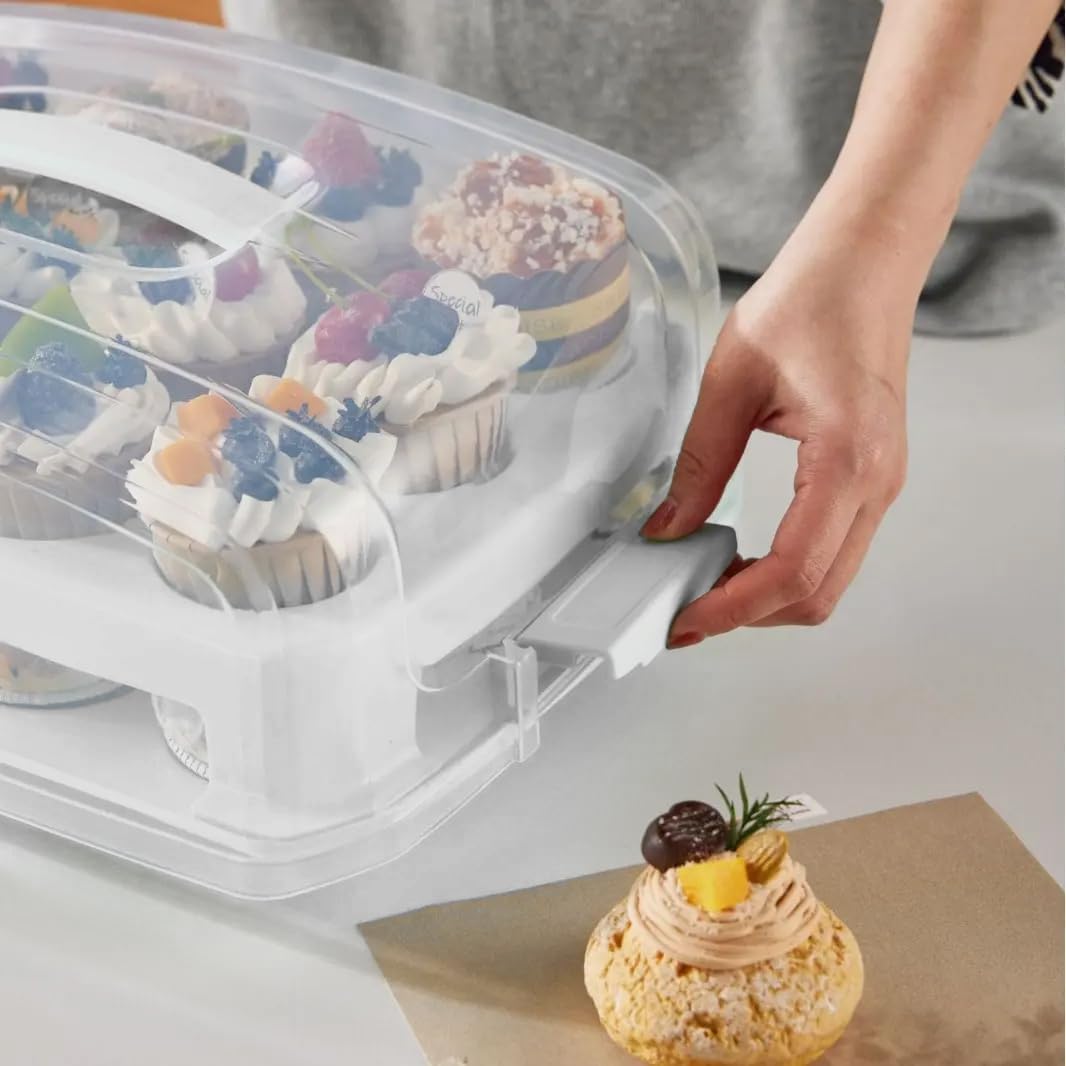 Top Shelf Elements 24 cupcakes holders showing deep compartments