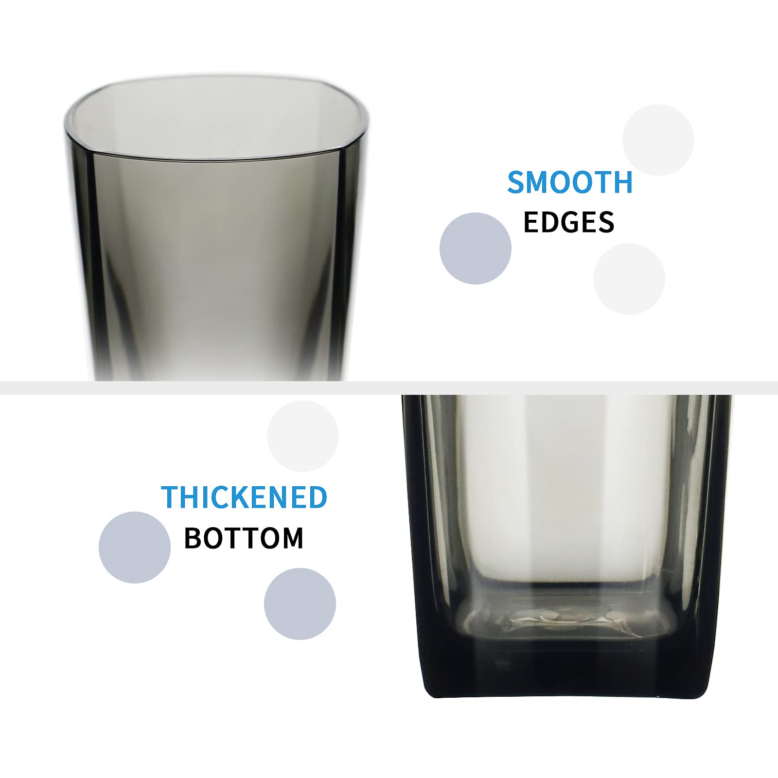 Top-spring six-pack gray tumblers offer durable, reusable drinking options.