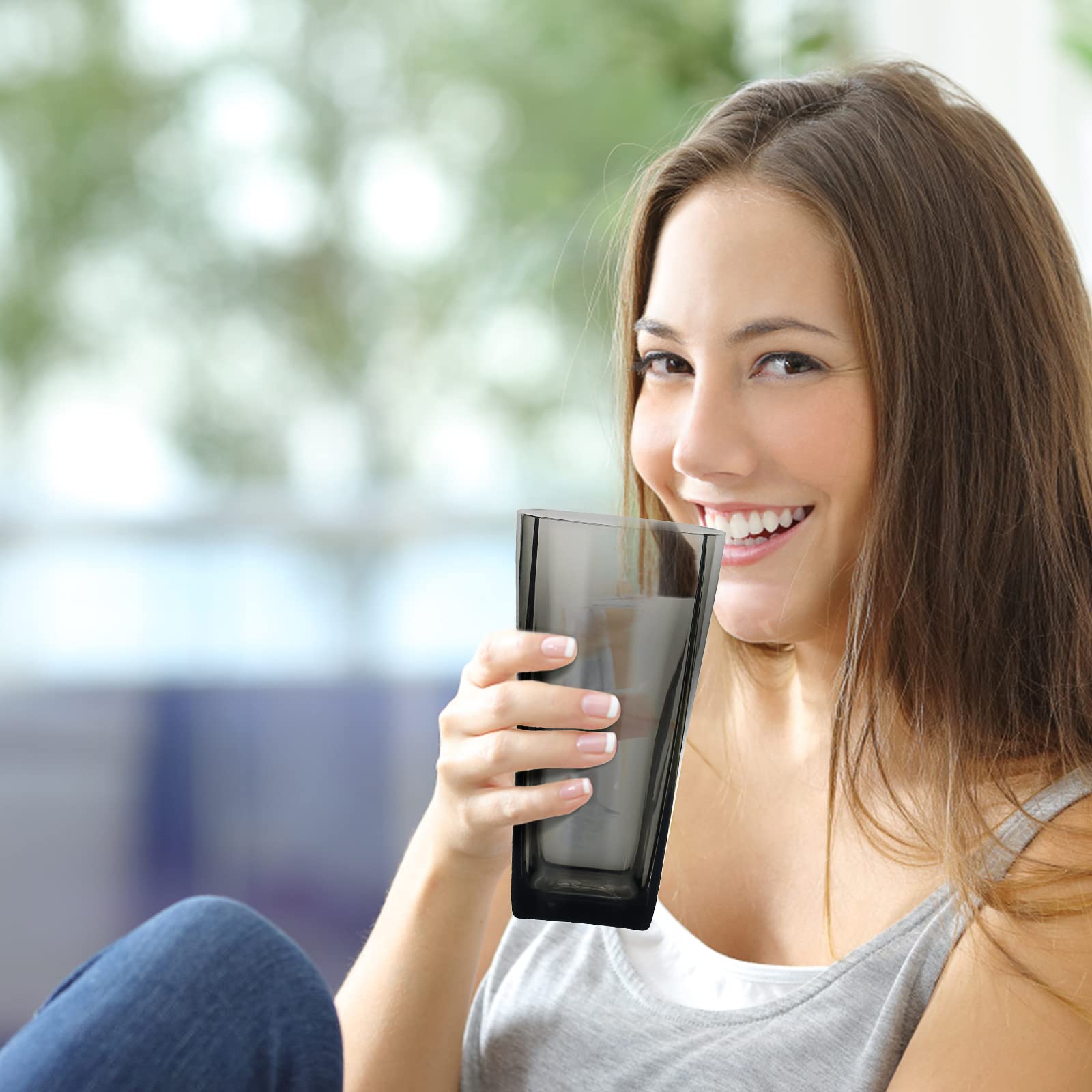 Top-spring hand-wash-only tumblers keep cleaning simple.
