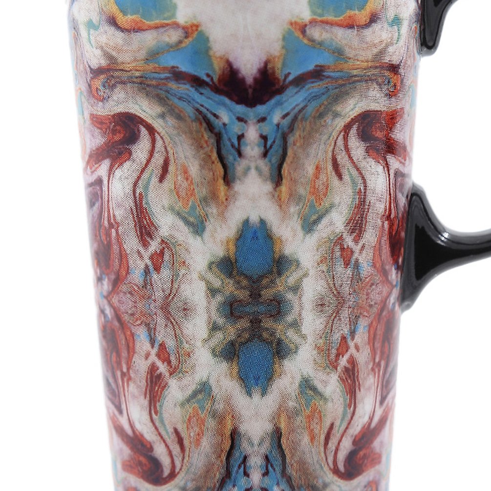 Topadorn ceramic mug with comfortable handle for espresso or tea
