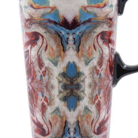 Topadorn ceramic mug with comfortable handle for espresso or tea