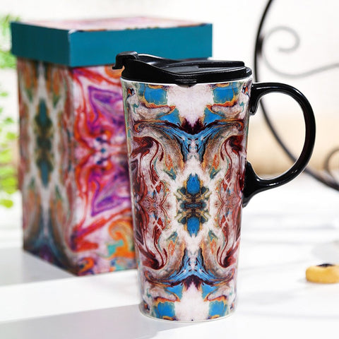 Topadorn ceramic mug microwave and dishwasher safe for easy cleanup