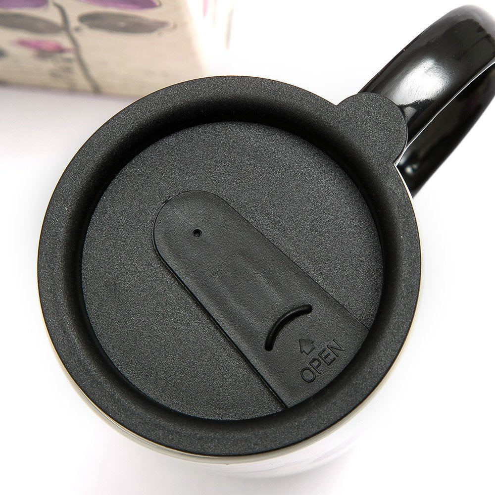 Dishwasher, oven, and microwave safe Topadorn mug – easy cleaning and reheating versatility.