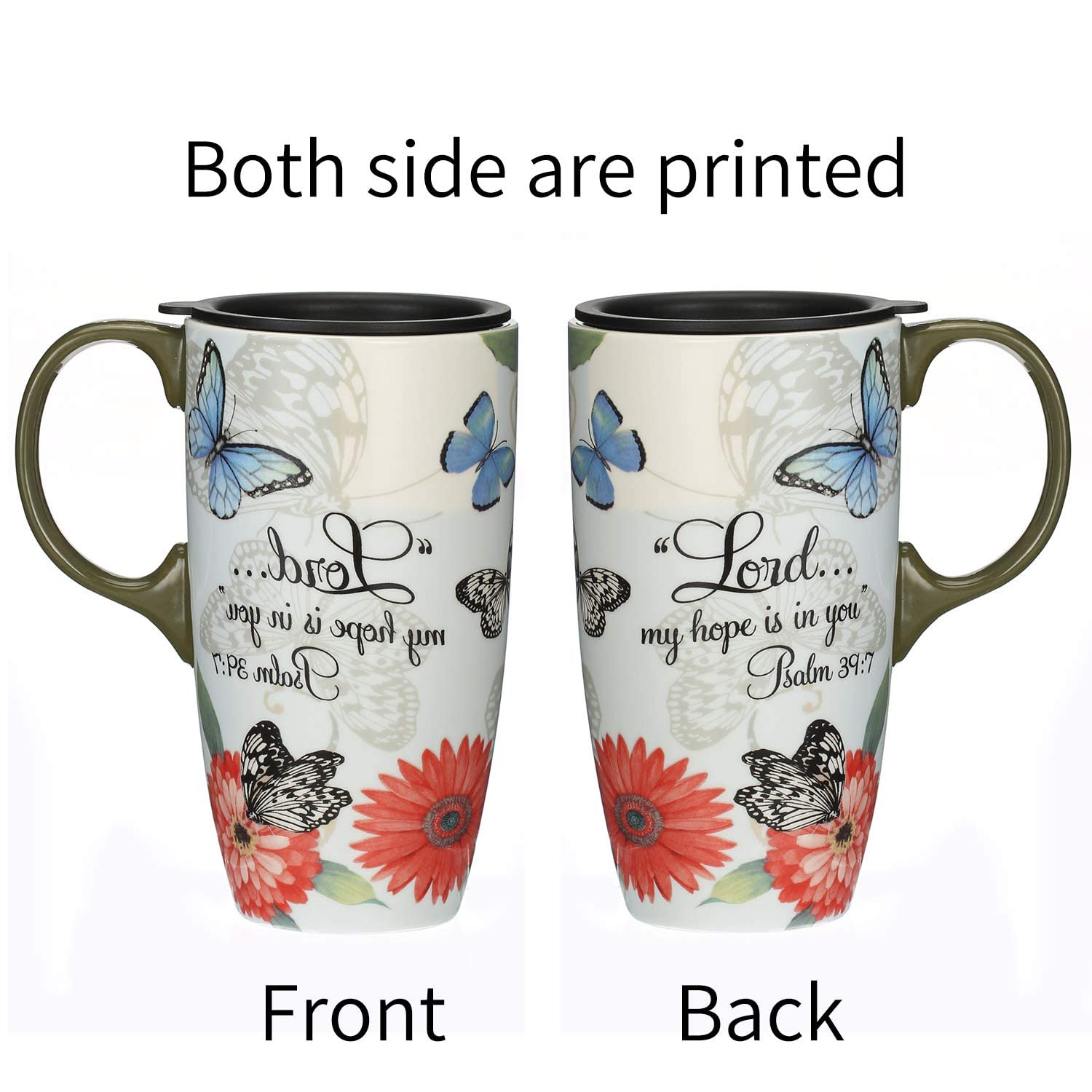Topadorn 17 oz travel mug fits in cup holders