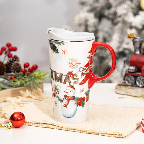 Topadorn microwave-safe ceramic mug for quick reheating
