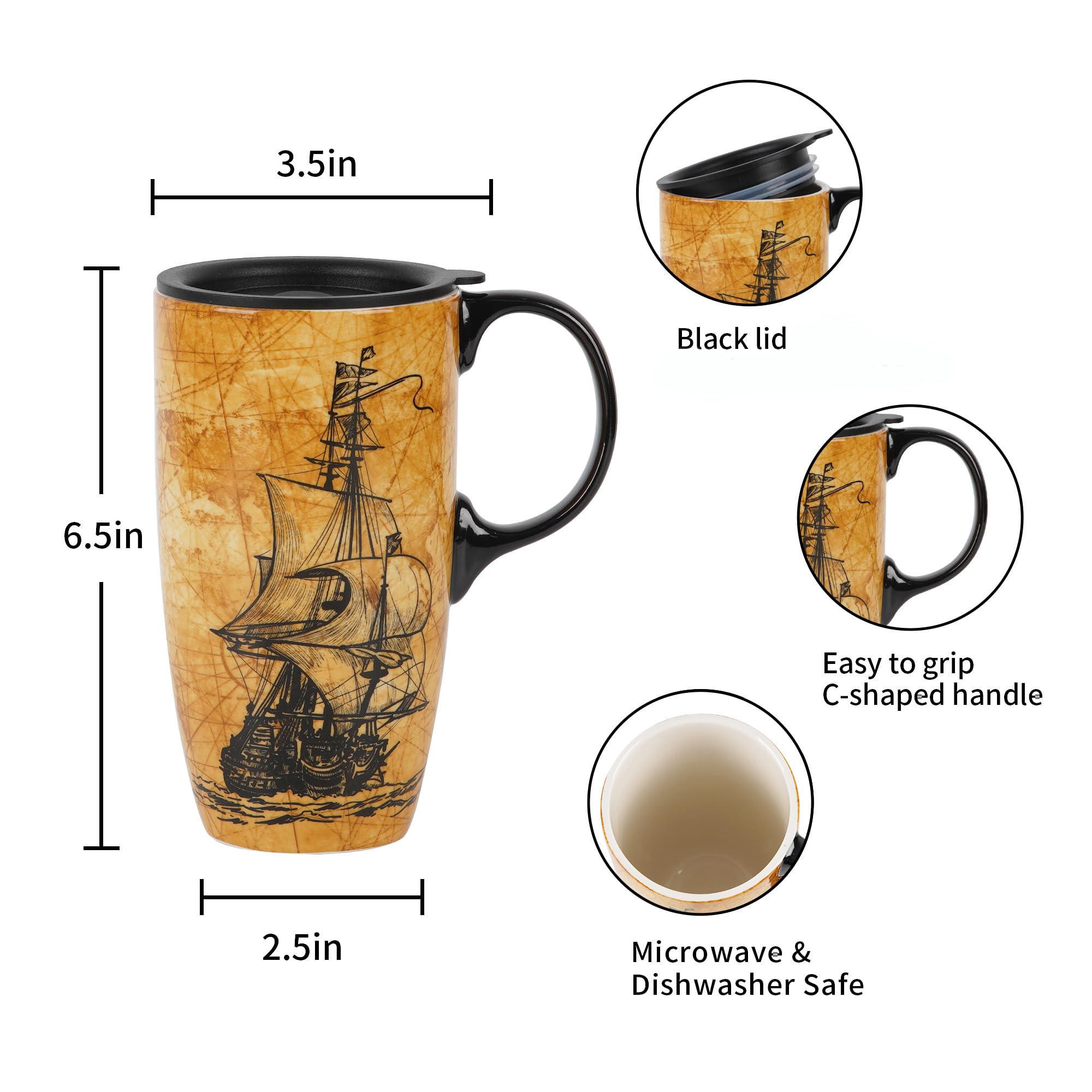 Topadorn microwave-safe mug ready for quick reheats.