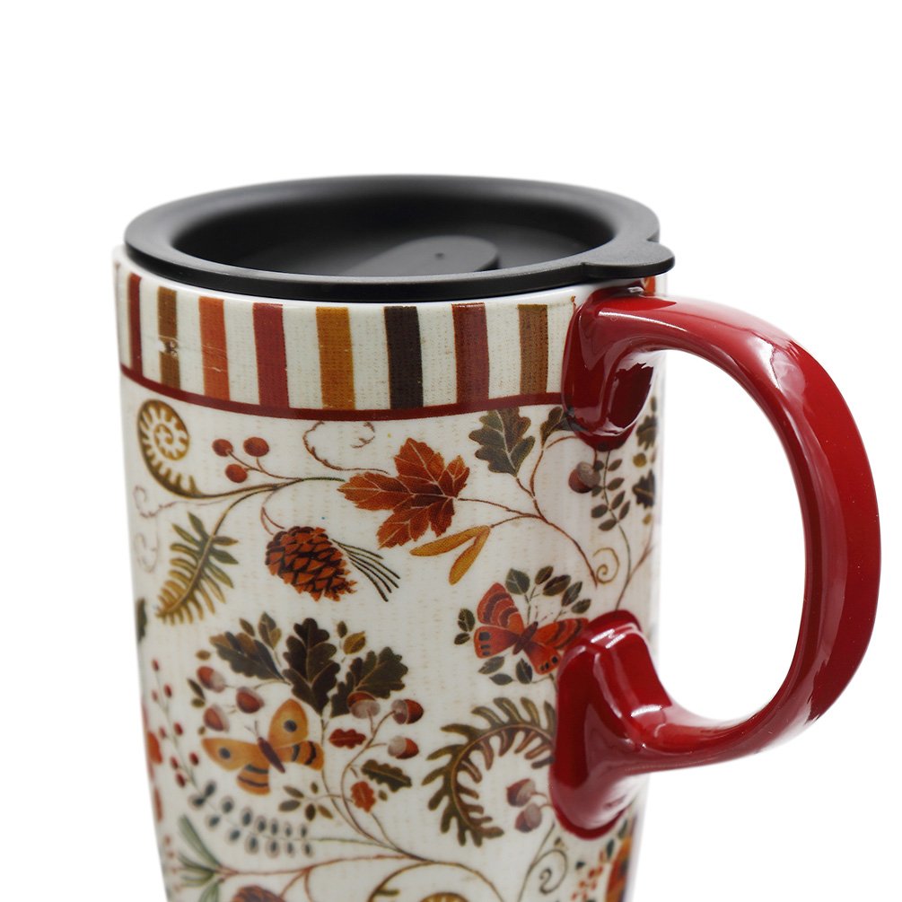 Topadorn ceramic mug is microwave-safe for easy reheating of drinks.