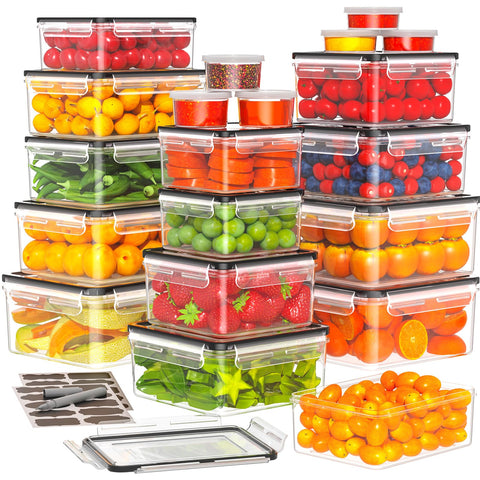 TOPCHASE 50oz rectangular container with airtight lid for meal prep and freshness