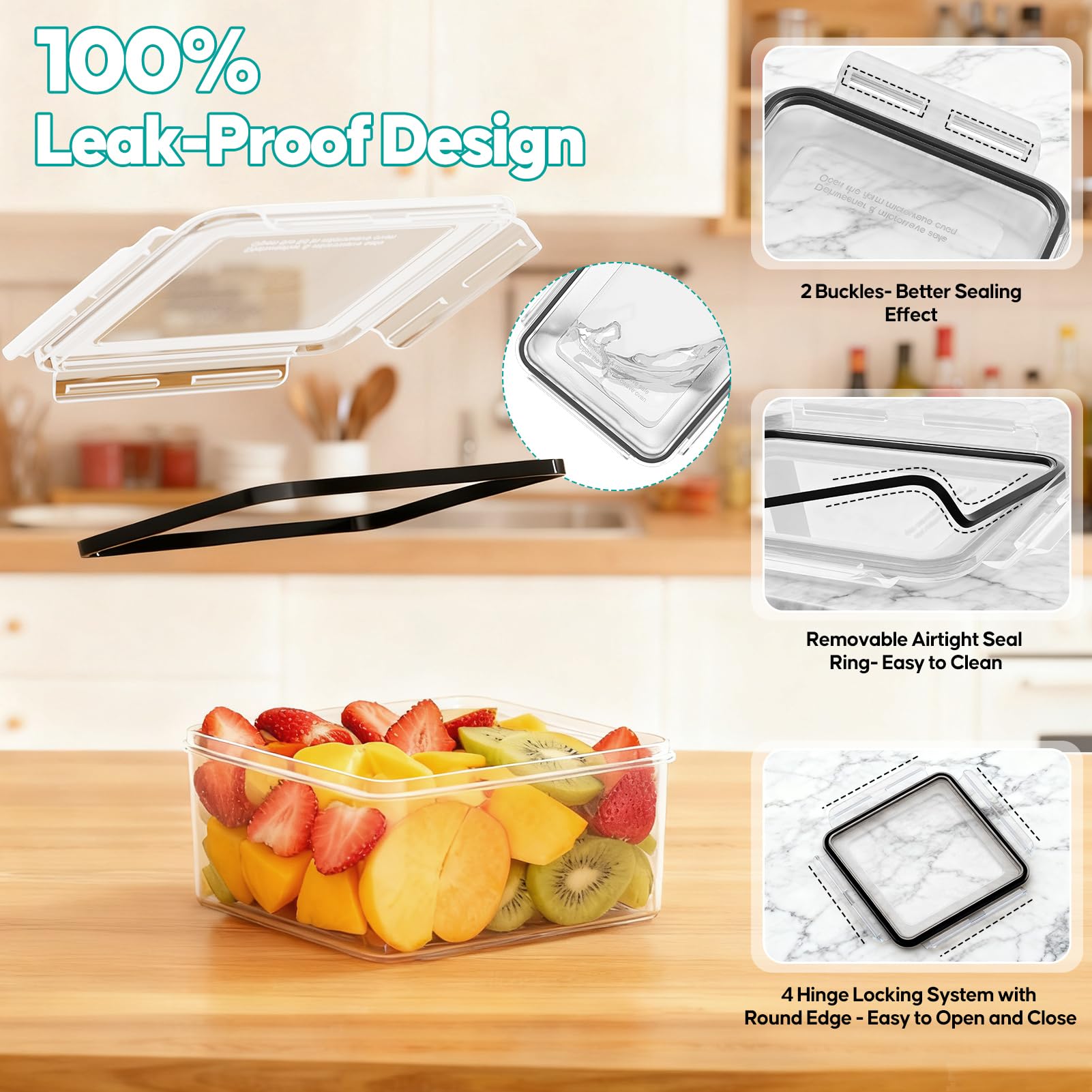 TOPCHASE 8oz rectangular container ideal for dips and snacks on the go