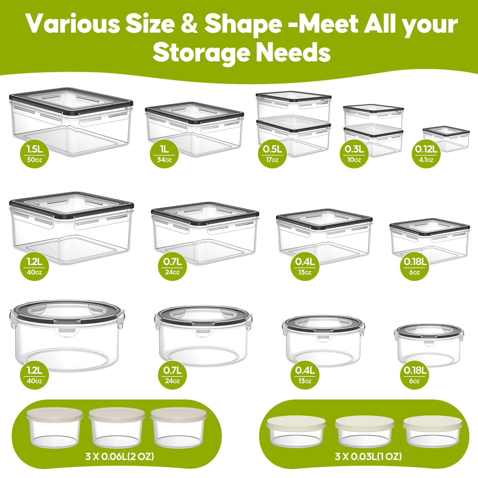 Topchase airtight seal close-up highlights secure locking clips for spill-free transport.