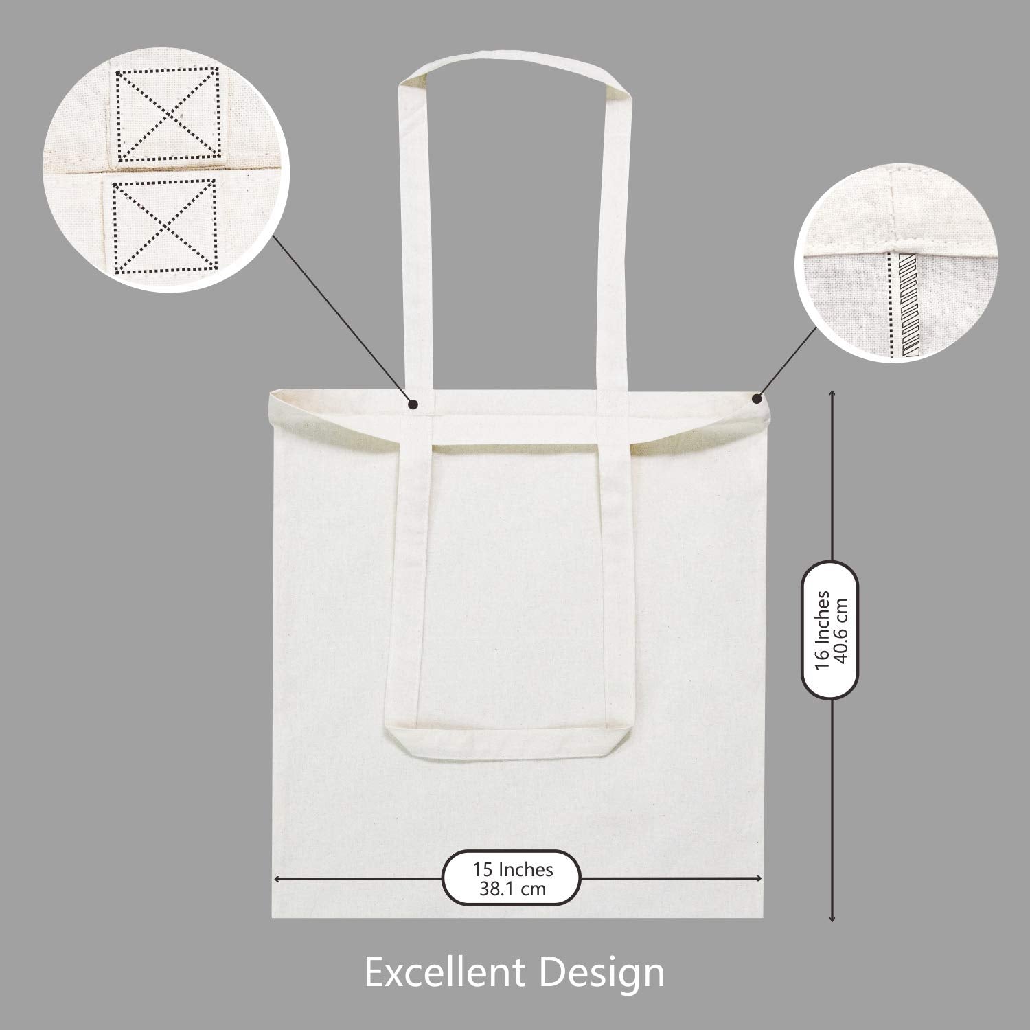 TopDesign tote bag decorated for DIY project ready for personalization